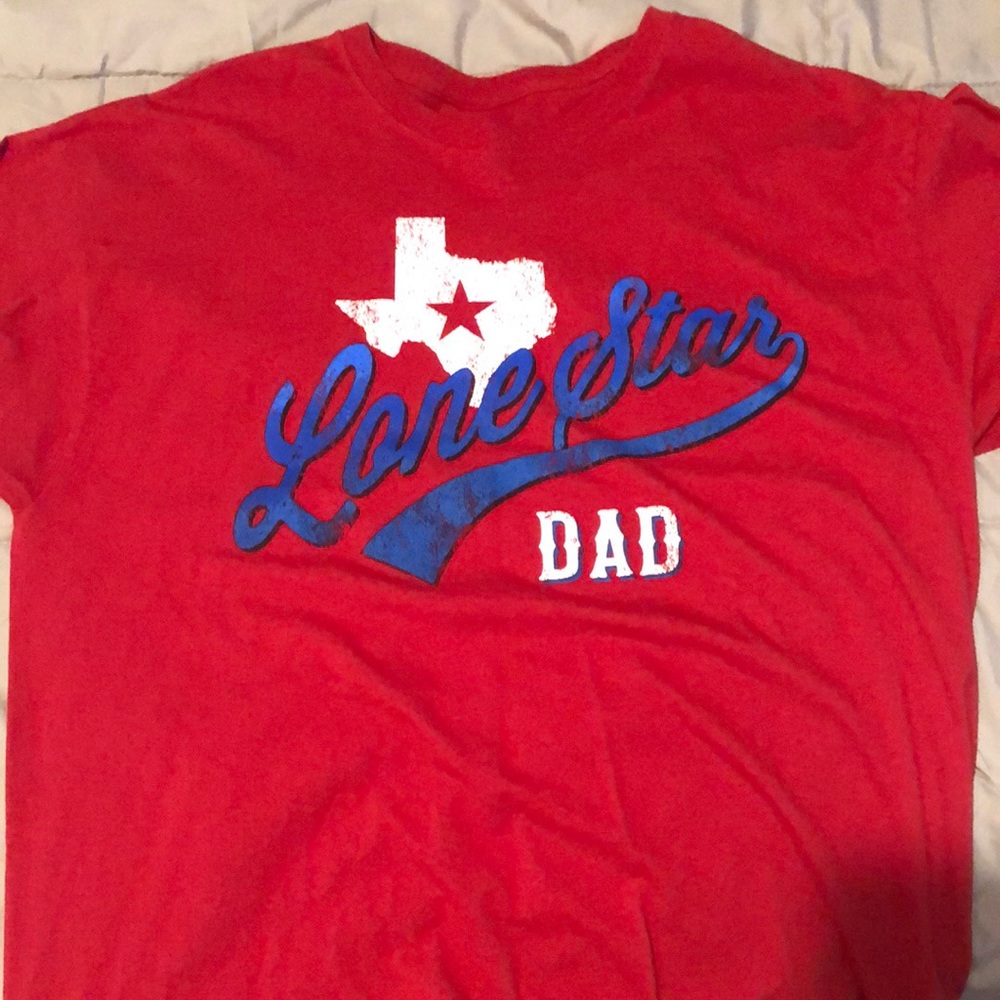 Lonestar Dad shirt in Rangers style